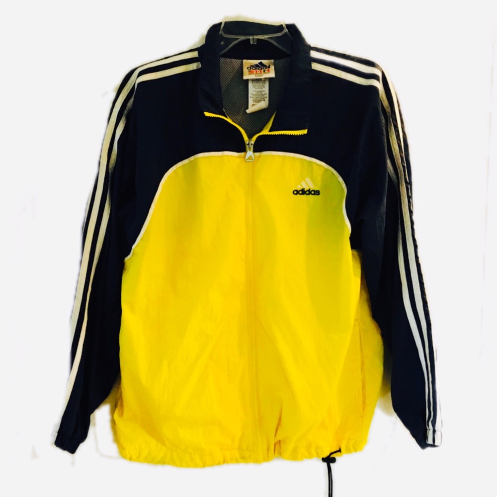 VTG. 90s ADIDAS 1/4 ZIP WINDBREAKER JACKET